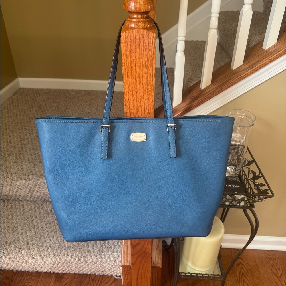MICHAEL Michael Kors Blue Saffiano Tote Bag